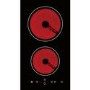 GRADE A1 - electriQ 30cm Domino Touch Control Two Zone Ceramic Hob in Black - Plug in and go!