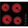 GRADE A3 - electriQ 60cm 4 Zone Glass Ceramic Hob With Knob Control 
- Black