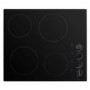 GRADE A3 - electriQ 60cm 4 Zone Glass Ceramic Hob With Knob Control 
- Black