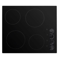 GRADE A3 - electriQ 60cm 4 Zone Glass Ceramic Hob With Knob Control 
- Black