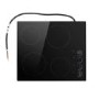 GRADE A3 - electriQ 60cm 4 Zone Glass Ceramic Hob With Knob Control 
- Black
