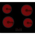 A1/eiQC60TOUCH Refurbished electriQ eiQC60TOUCH 60cm 4 Zone Touch Control Ceramic Hob Black