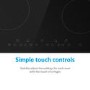 GRADE A1 - electriQ 60cm 4 Zone Ceramic Hob
 with Touch Control - Black