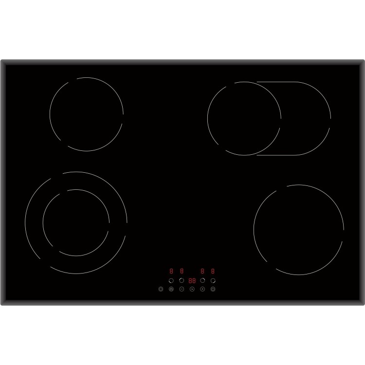 electriQ 77cm 4 Zone Touch Control Ceramic Hob