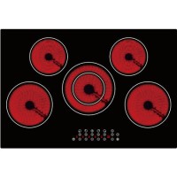 GRADE A2 - electriQ 77cm 5 Zone Touch Control Ceramic Hob