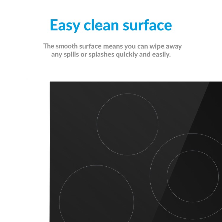 GRADE A2 - electriQ 77cm 5 Zone Touch Control Ceramic Hob
