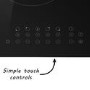 GRADE A3 - electriQ 77cm 5 Zone Touch Control Ceramic Hob