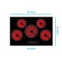 GRADE A2 - electriQ 77cm 5 Zone Touch Control Ceramic Hob