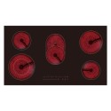 A1/eiQC90TOUCH Refurbished 90cm 5 Zone Ceramic Hob - Black