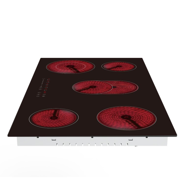 Refurbished 90cm 5 Zone Ceramic Hob - Black