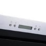Refurbished electriQ eIQCHB90B 90cm Angled Cooker Hood with Optional Chimney Black Glass and Stainless Steel