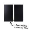 electriQ 60cm Traditional Chimney Cooker Hood - Black