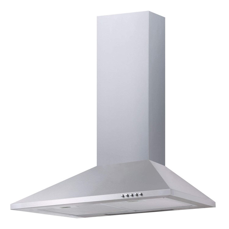 GRADE A2 - electriQ 60cm Traditional Stainless Steel Chimney Cooker Hood  