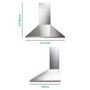 electriQ 60cm Traditional Chimney Cooker Hood - Stainless Steel