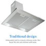 GRADE A1 - electriQ 60cm Traditional Stainless Steel Chimney Cooker Hood  