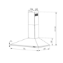 GRADE A1 - electriQ 60cm Traditional Stainless Steel Chimney Cooker Hood  