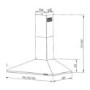 electriQ 90cm Black Chimney Cooker Hood Extractor - 5 Year warranty