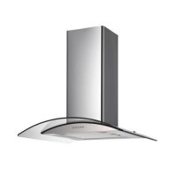 GRADE A1 - electriQ 70cm Curved Glass Chimney Cooker Hood in Stainless Steel  - 5 Years warranty