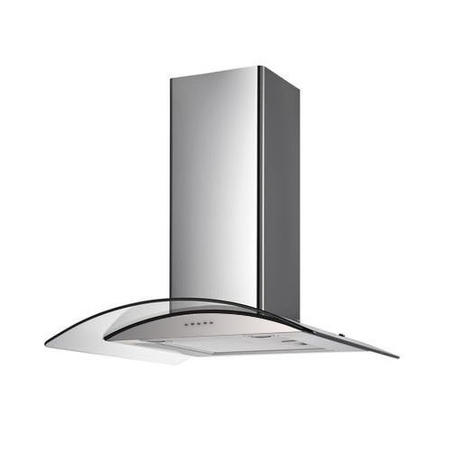 GRADE A1 - electriQ 70cm Curved Glass Chimney Cooker Hood in Stainless Steel  - 5 Years warranty