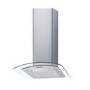GRADE A1 - electriQ 70cm Curved Glass Chimney Cooker Hood in Stainless Steel  - 5 Years warranty