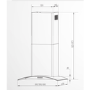 GRADE A1 - electriQ 70cm Curved Glass Chimney Cooker Hood in Stainless Steel  - 5 Years warranty