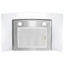 electriQ 70cm Curved Glass Chimney Cooker Hood - Stainless Steel