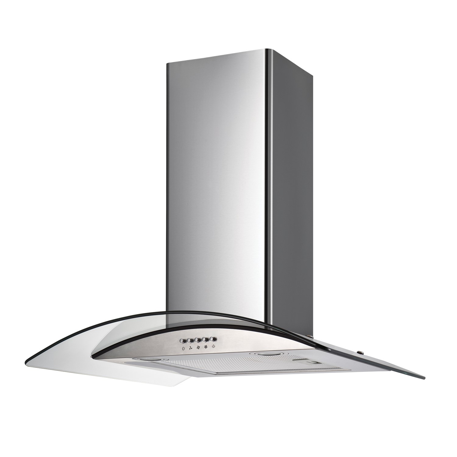 electriQ 80cm Curved Glass Stainless Steel Chimney Cooker Hood 5 Year warranty