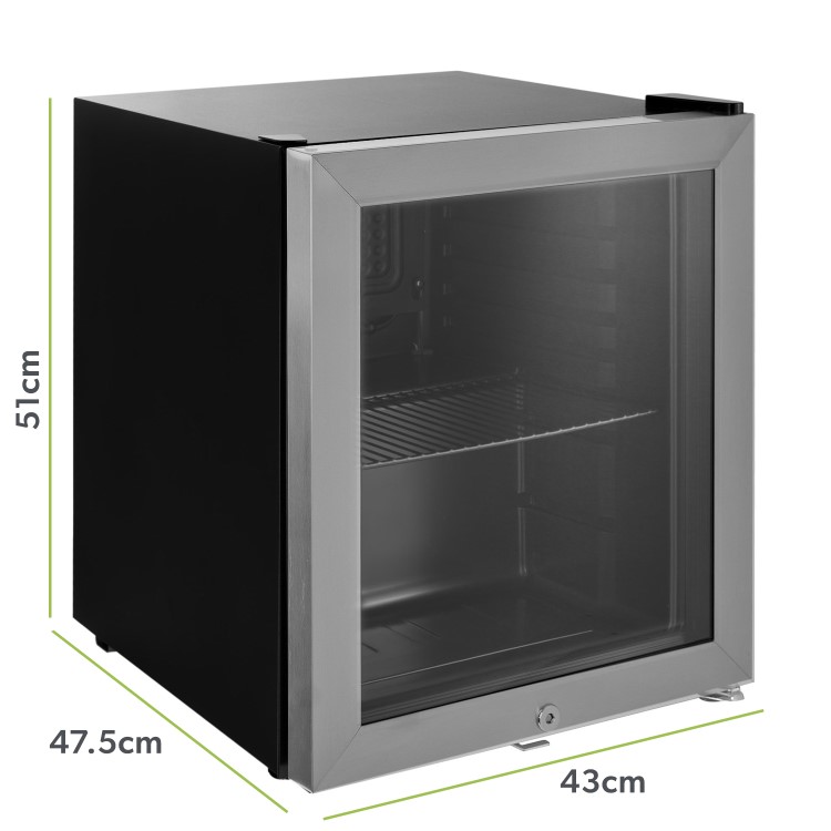 electriQ 48 Litre Drinks Fridge - Stainless Steel