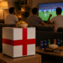 electriQ 48 Litre Drinks Fridge – England Flag Design