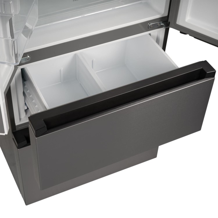 Refurbished electriQ eiQFD70FF 391 Litre Frost Free American Fridge Freezer Stainless Steel