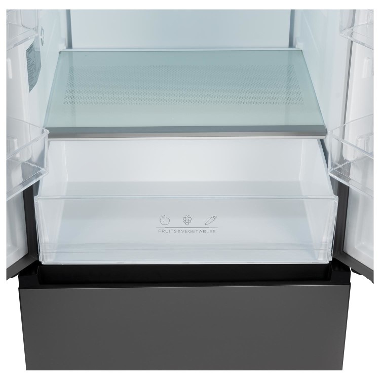 Refurbished electriQ eiQFD70FF 391 Litre Frost Free American Fridge Freezer Stainless Steel
