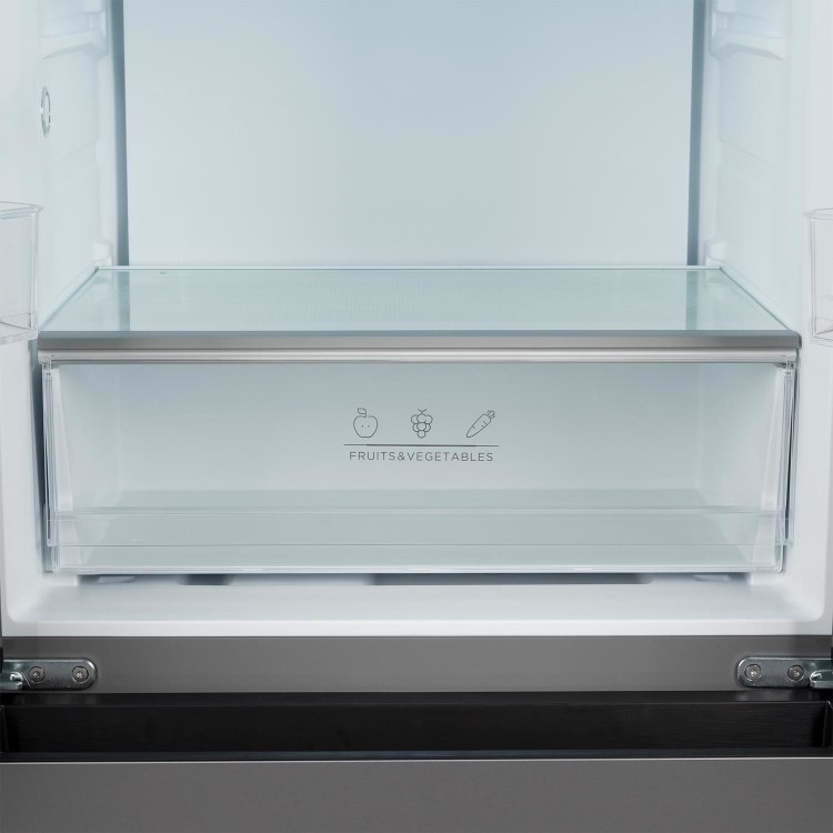 Refurbished electriQ eiQFD70FF 391 Litre Frost Free American Fridge Freezer Stainless Steel