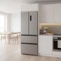 electriQ 391 Litre French Style American Fridge Freezer - Stainless Steel