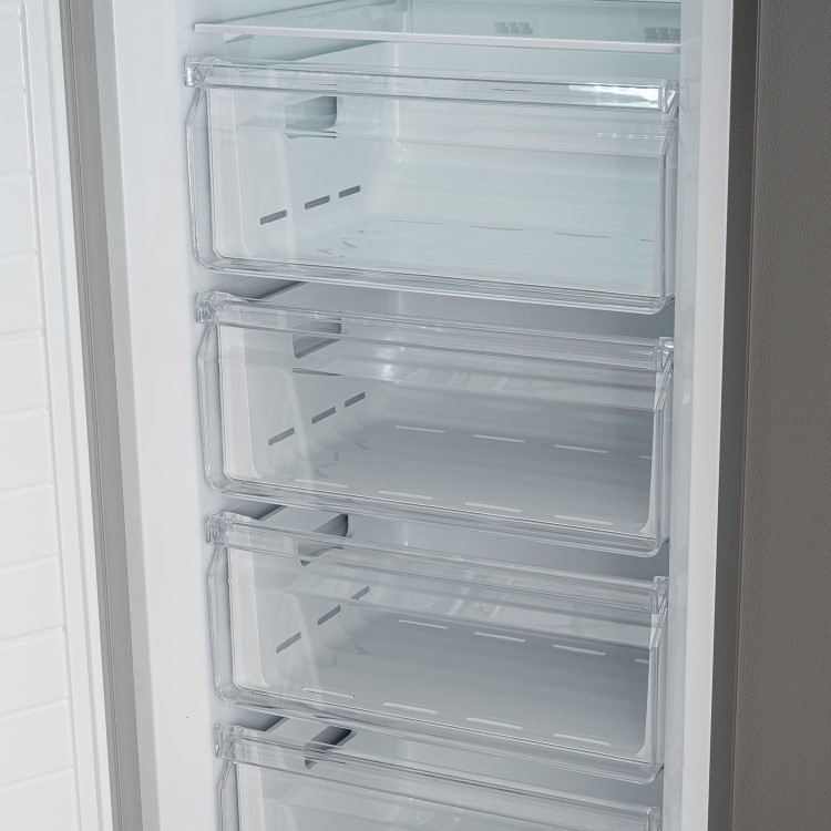 electriQ 272 Litre Frost Free Freestanding Freezer - Inox