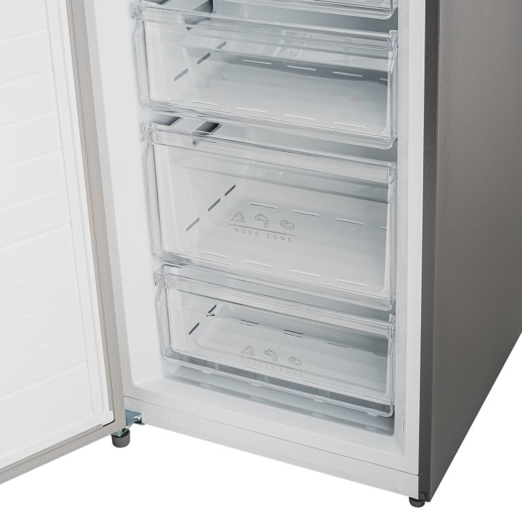 electriQ 272 Litre Frost Free Freestanding Freezer - Inox