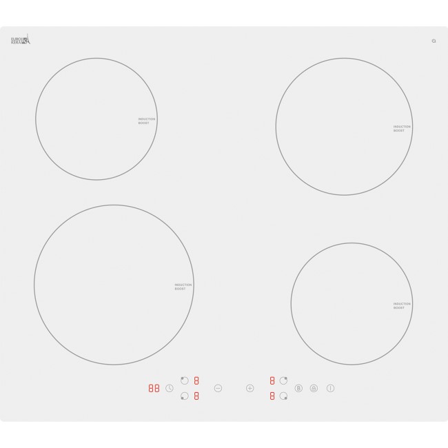 electriQ 60cm 4 Zone Plug In Induction Hob White electriQ