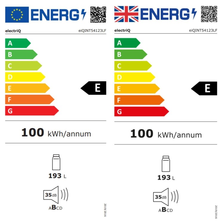 electriQ 193 Litre Integrated In-Column Larder Fridge