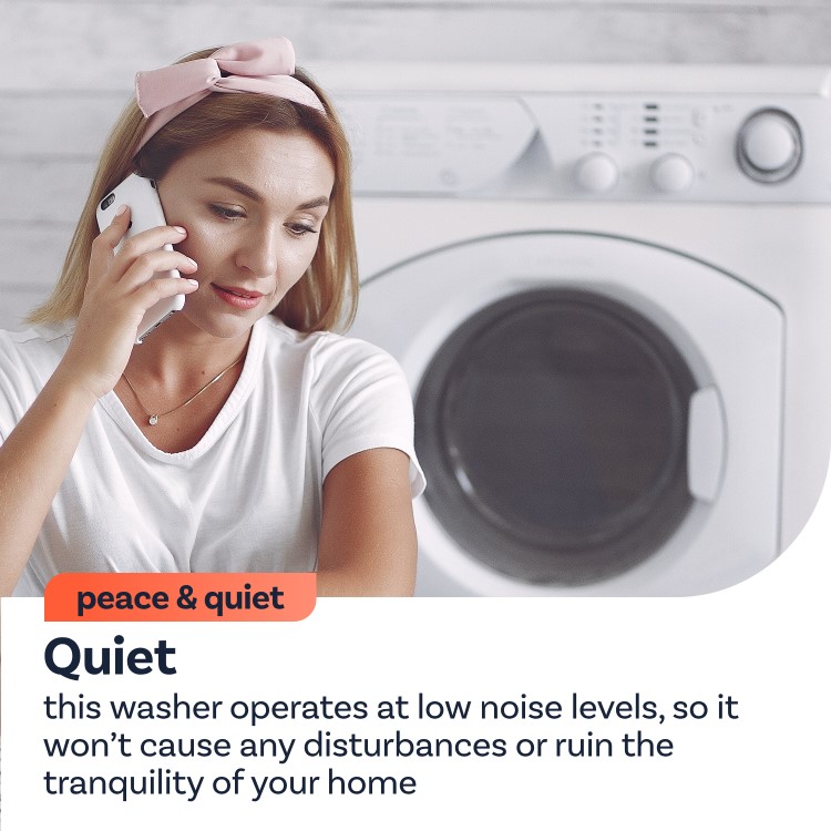 Refurbished electriQ eiQINTWM147A Integrated 7KG 1400 Spin Washing Machine White