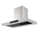 eiQISLANDSLIMSS electriQ 90cm Island Hood with Hob to Hood Connection - Stainless Steel