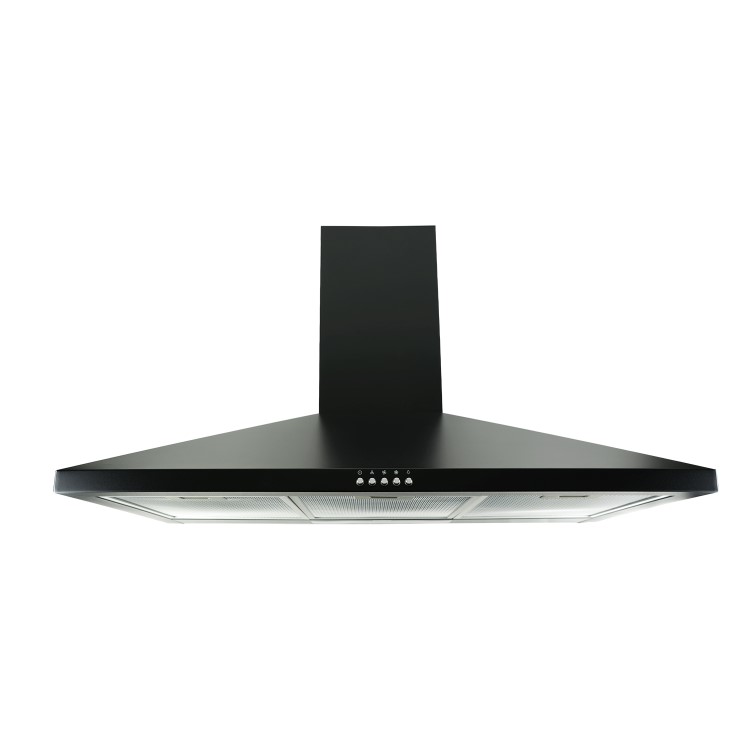 GRADE A3 - electriQ 90cm Traditional Chimney Cooker Hood in Black - 5 Year warranty