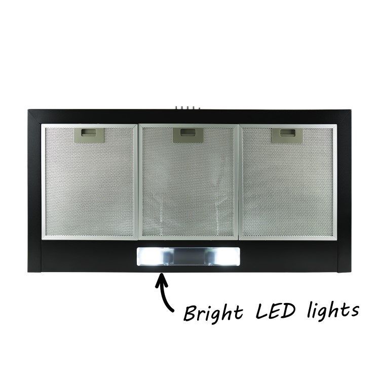 GRADE A3 - electriQ 90cm Traditional Chimney Cooker Hood in Black - 5 Year warranty