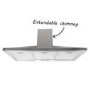 GRADE A1 - electriQ 90cm Traditional Stainless Steel Chimney Cooker Hood - 5 Year warranty