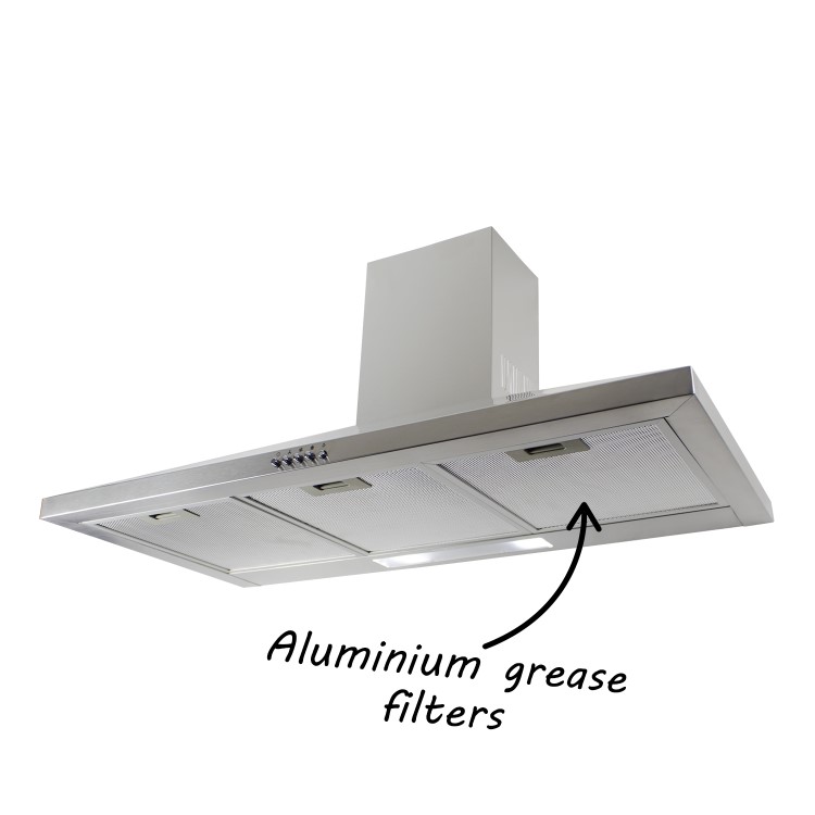 GRADE A1 - electriQ 90cm Traditional Stainless Steel Chimney Cooker Hood - 5 Year warranty