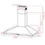 GRADE A1 - electriQ 90cm Traditional Stainless Steel Chimney Cooker Hood - 5 Year warranty