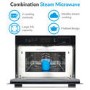 GRADE A2 - electriQ Built-in 34 litre Combination Steam Microwave Oven with onsite warranty