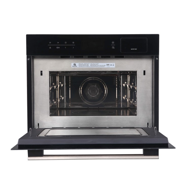 GRADE A1 - electriQ Built-in 34 litre Combination Steam Microwave Oven with onsite warranty