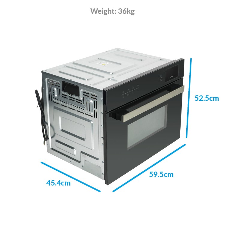 GRADE A2 - electriQ Built-in 34 litre Combination Steam Microwave Oven with onsite warranty