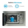 GRADE A1 - electriQ Built-in 17L Standard Microwave in Stainless Steel