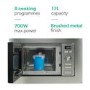 Refurbished electriQ eiQMOBI17 Built In 17L 700W Microwave Stainless Steel