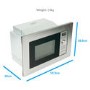 GRADE A1 - electriQ Built-in 17L Standard Microwave in Stainless Steel